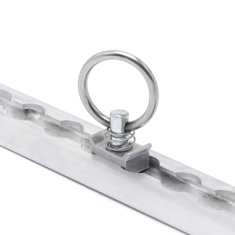 10 X Doppel Fitting Endbeschlag Mit Ring 44mm Für Airlineschiene In - Foto 7